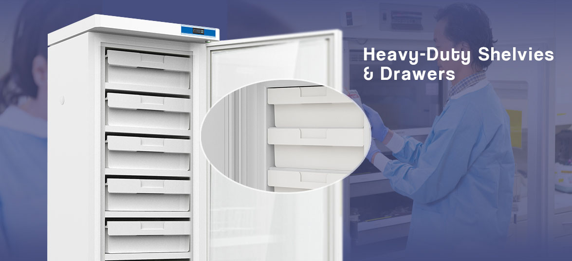 Heavy-Duty Shelvies & Drawers | NW-DWFL270 Biomedical Freezer Price