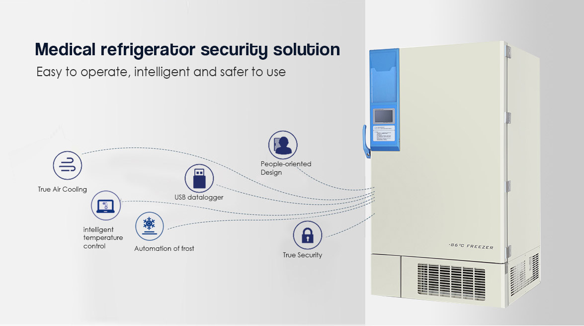 Medical Refrigerator Security Solution | NW-DWHL398S Medical Deep Freezer For Laboratory